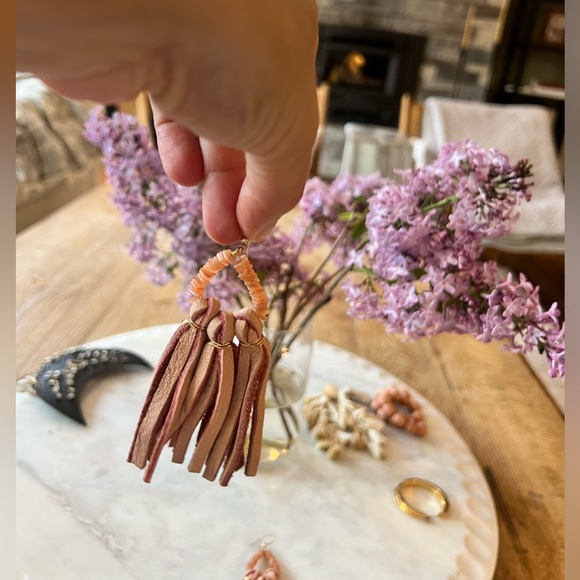 Free People Jewelry - Free People Tahiti Stone Drop Earrings Pink